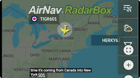 image Air Navagation, a Super Hercules enters New York from Canada