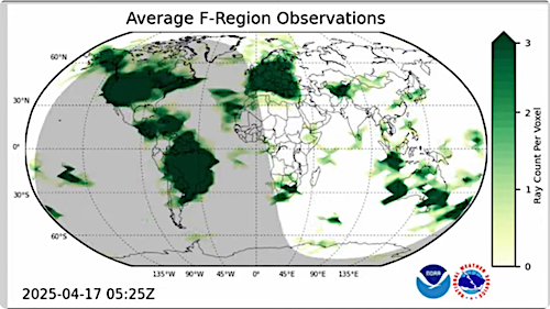 image F-Region of the Ionosphere, on the 17th April.