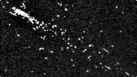 image The debris field of the Nibiru seen in Black & White