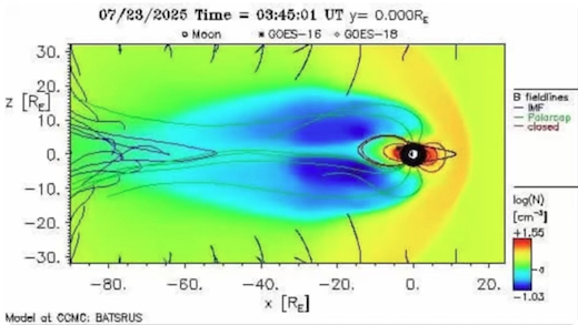 image electromagnetic field, 23rd July at 0345 ut.