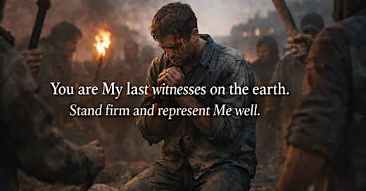 image You are My Last Witnesses on the Earth. Represent Me Well.