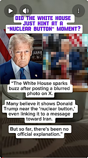 image Blurred image of Trump with the Nuclear Button.