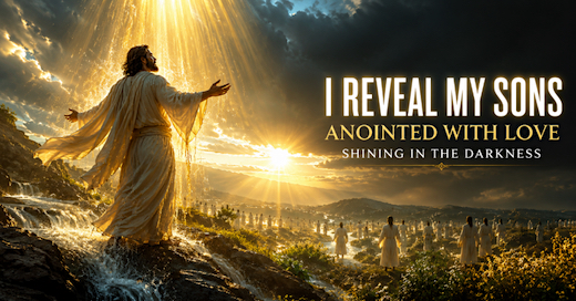 image I reveal my Sons, anointed with Love, shining in the darkness