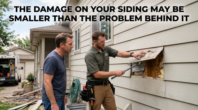 The Damage on Your Siding May Be Smaller Than the Problem Behind It
